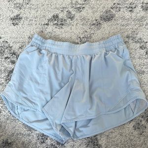 light blue lulu lemon hotty hot shorts